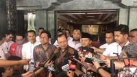 Tujuh sekjen partai non parlemen menemui Menteri Dalam Negeri Tito Karnavian (Putu Merta Surya Putra/Liputan6.com)