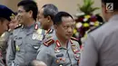 Kapolri Jenderal Tito Karnavian saat menghadiri refleksi akhir Tahun 2017 di Ruang Ruppattama Mabes Polri Jakarta, Jumat (29/12). (Liputan6.com/JohanTallo)