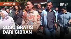 Gibran Rakabuming Bagi-bagi Susu di Surabaya