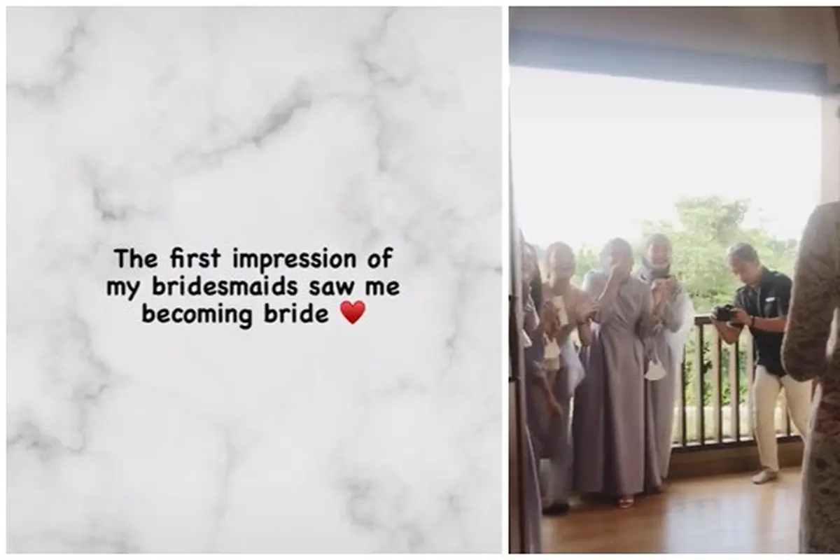 Tampil Cantik, Ekspresi Bridesmaid Lihat Sahabat Jadi Pengantin Ini Bikin Tersentuh