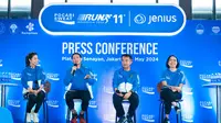 Menparekraf, Sandiaga Salahuddin Uno bersama Dirjem Kesmas Kemenkes Maria Endang Sumiwi, PJ Gubernur Jawa Barat, Bey Triadi Machmudin, dan Marketing Director PT Amerta Indah Otsuka pada Konferensi Pers POCARI SWEAT Run 2024 di Plataran Senayan, Minggu (26/05/2024). (dok. Tim Pocari Sweat)