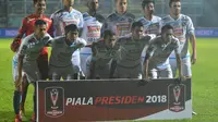 Arema FC tampil di Piala Presiden 2018. (Liputan6.com/Rana Adwa)