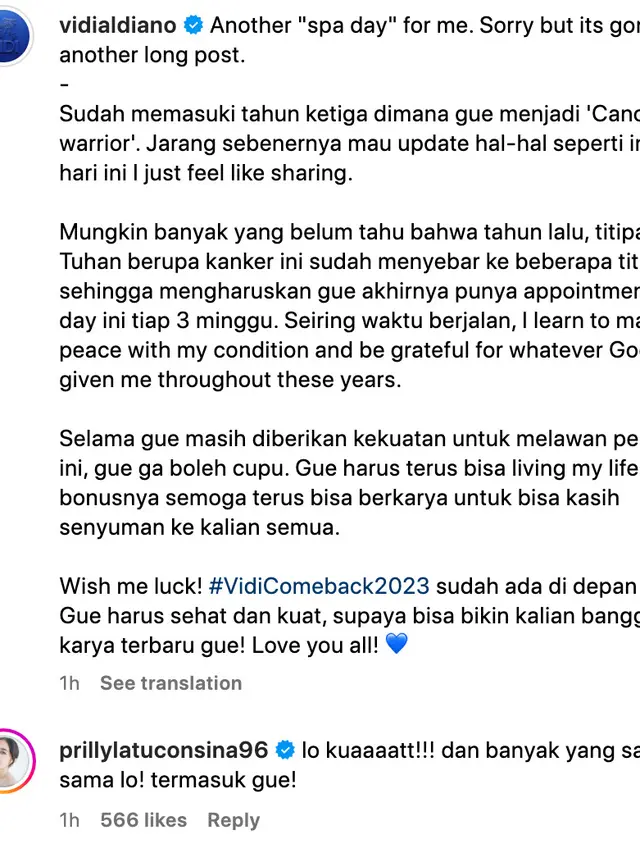 Unggahan Vidi Aldiano. (Foto: Dok. Instagram @vidialdiano)