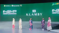 Koleksi Klamby di Fashion Show Natural Day Revival di IN2MF 2023.&nbsp; (Liputan6.com/Henry)