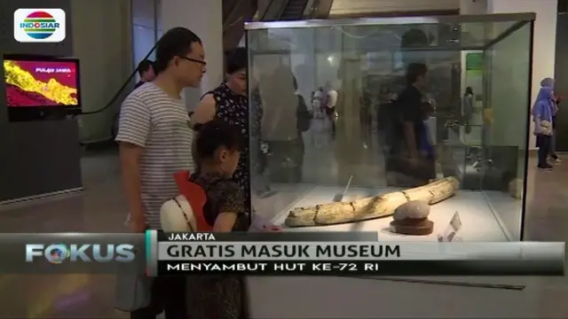 Sambut HUT ke-72 Kemerdekaan RI, Kementerian Pendidikan dan Kebudayaan menggratiskan biaya masuk museum selama Agustus.
