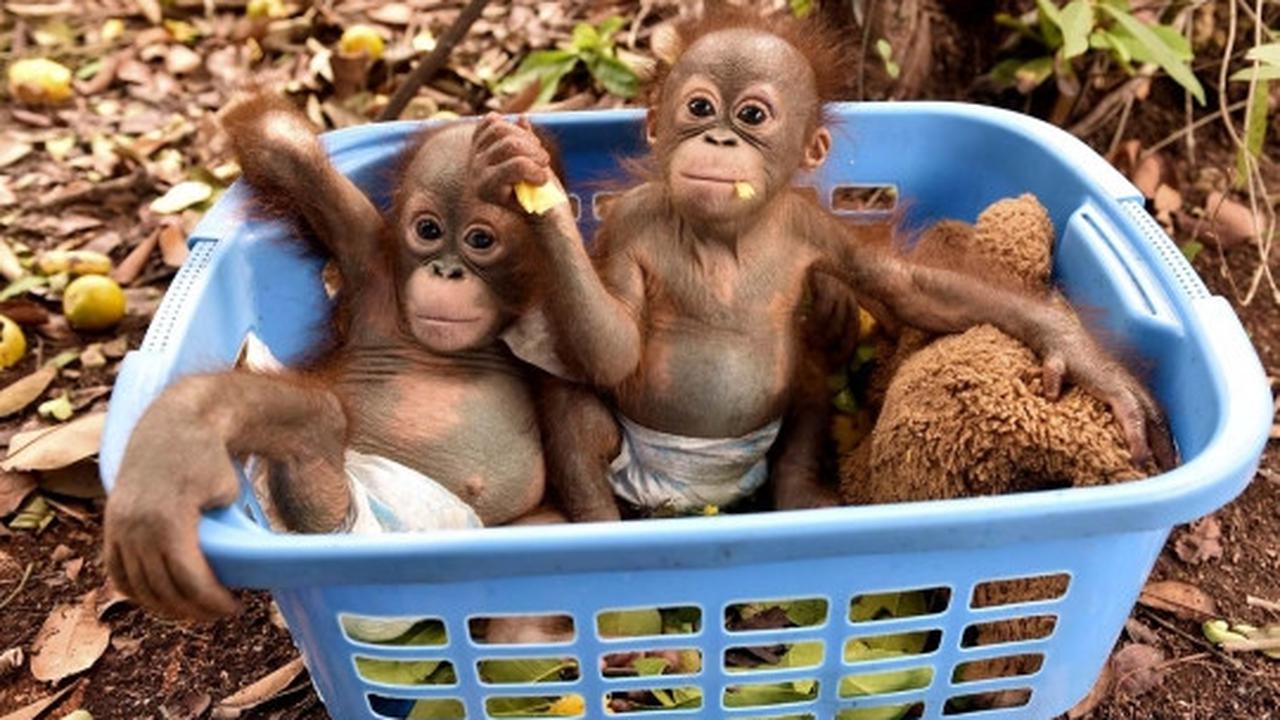 Menengok bayi orang utan selamat dari kebakaran hutan Palangkaraya