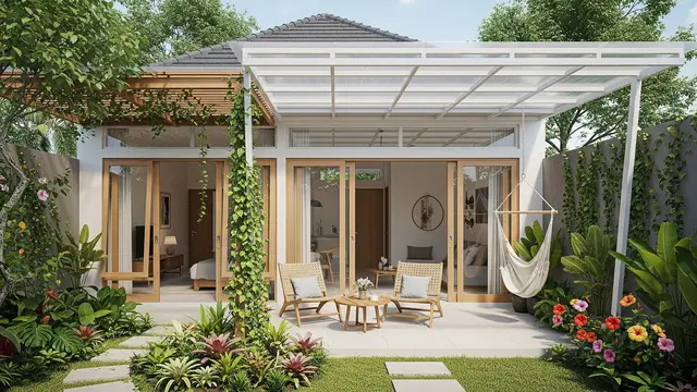 Model Rumah Mungil Tapi Punya Kebun dan Teras Belakang