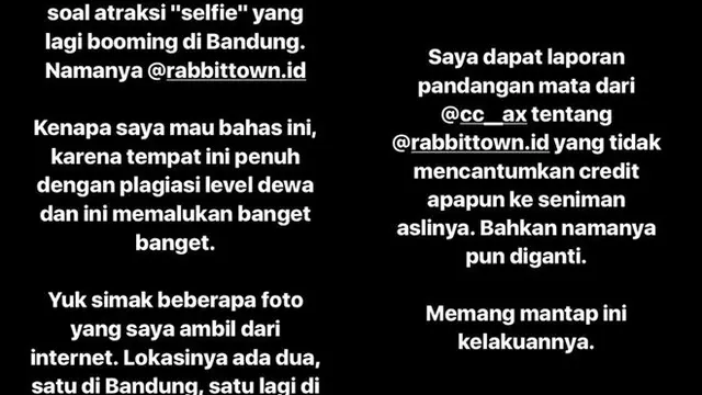 Rabbit Town Plagiat (Gambar: Instagram/@kiswinar)
