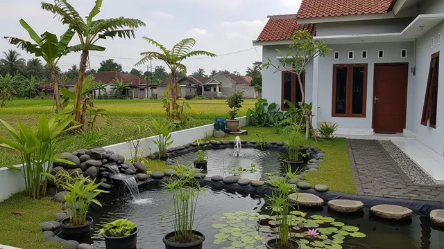 Inspirasi Taman Rumah di Desa Tanpa Rumput Model Taman Vertikal