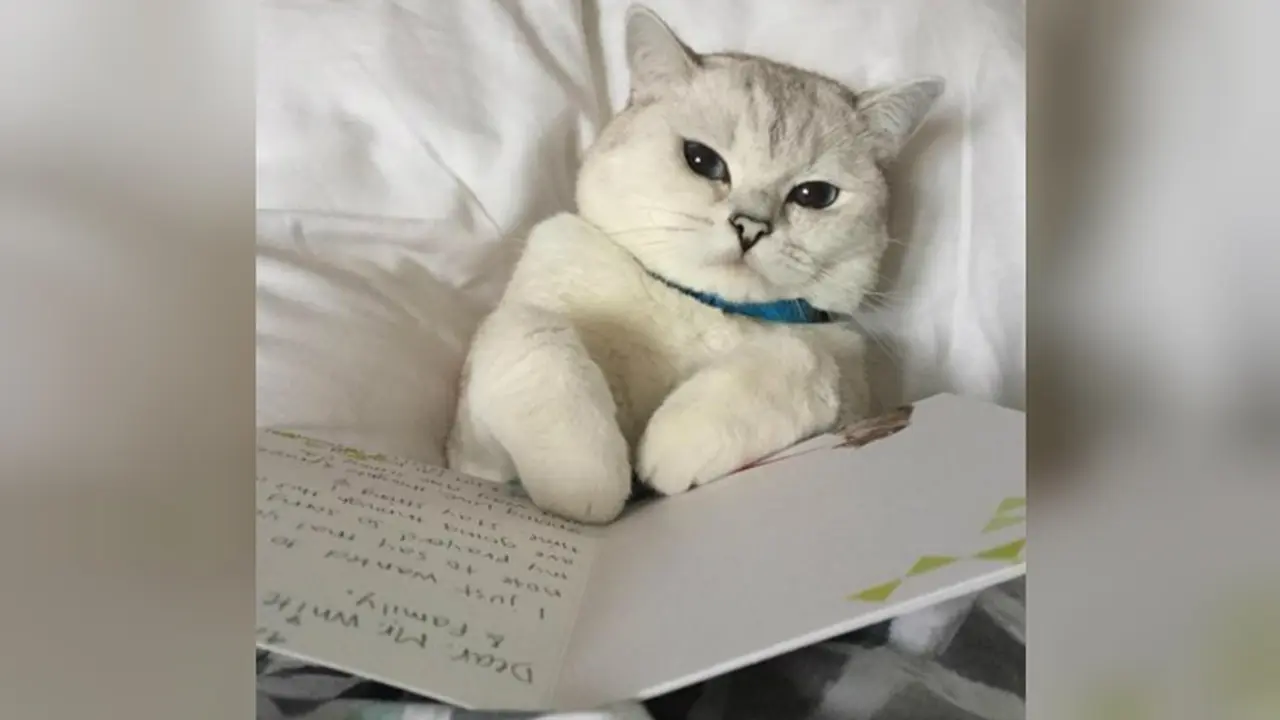 Coffee menerima banyak kartu ucapan dari para followersnya (Foto: Instagram white_coffee_cat_).