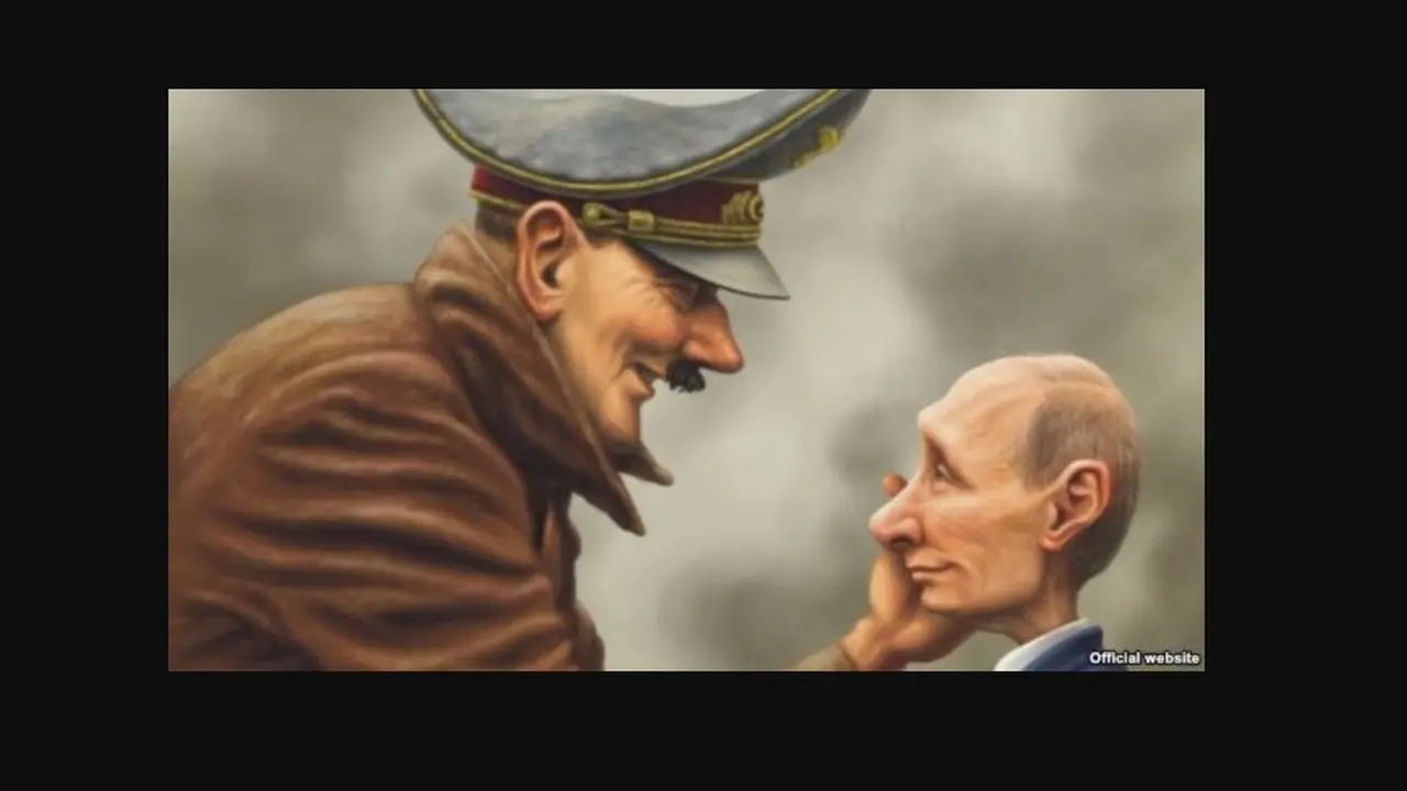 Diserang Rusia, Akun Twitter Ukraina Unggah Gambar Kartun Putin Dibelai Hitler