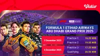Link Live Streaming F1 Abu Dhabi Grand Prix 2025, Eksklusif di Vidio