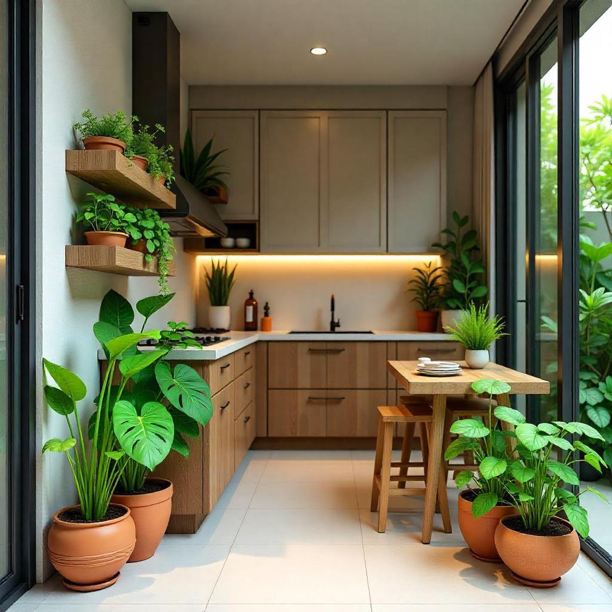 Taman inddor dekat dapur