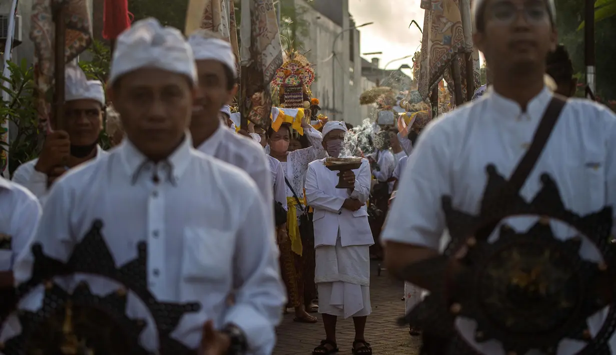 Umat Hindu di Indonesia akan memperingati Hari Raya Nyepi Tahun Baru Saka 1945 pada Rabu (22/3/2023) mendatang. (Juni Kriswanto/AFP)