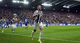 Newcastle United sukses melaju ke babak 16 besar Liga Champions setelah mengalahkan Qarabag dalam laga leg kedua yang berlangsung di St James Park, Inggris, Selasa (24/02/2026) waktu setempat. (AP Photo/Jon Super)