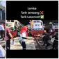 Aksi Pegawai PT KAI Ikut Lomba Tarik Lokomotif saat HUT RI ke-78 Ini Viral  (sumber: Instagram/kegoblogan.unfaedah/TikTok/@caessariodaop2)