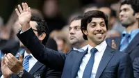 Boss Manchester City tak perlu lagi diragukan sebagai salah satu pemilik klub terkaya di dunia. Sheikh Mansour memiliki kekayaan mencapai 200 miliar pounds atau Rp360,3 triliun. (AFP/Andrew Yates)