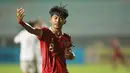 Arkhan Kaka menjelma menjadi mesin gol Timnas Indonesia U-17 di Kualifikasi Piala Asia U-17 2023. Pemain berusia 15 tahun itu telah mendulang enam gol dalam dua pertandingan yang sudah dijalani. (Bola.com/M Iqbal Ichsan)