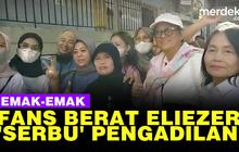 VIDEO: Emak-Emak Fans Berat Eliezer Tumplek di Pengadilan, Senggol Hakim Wahyu
