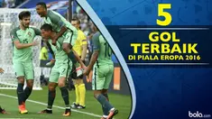 Video lima gol terbaik di ajang Piala Eropa 2016, salah satunya gol dari Cristiano Ronaldo saat melawan Hungaria, Rabu (22/06/2016).