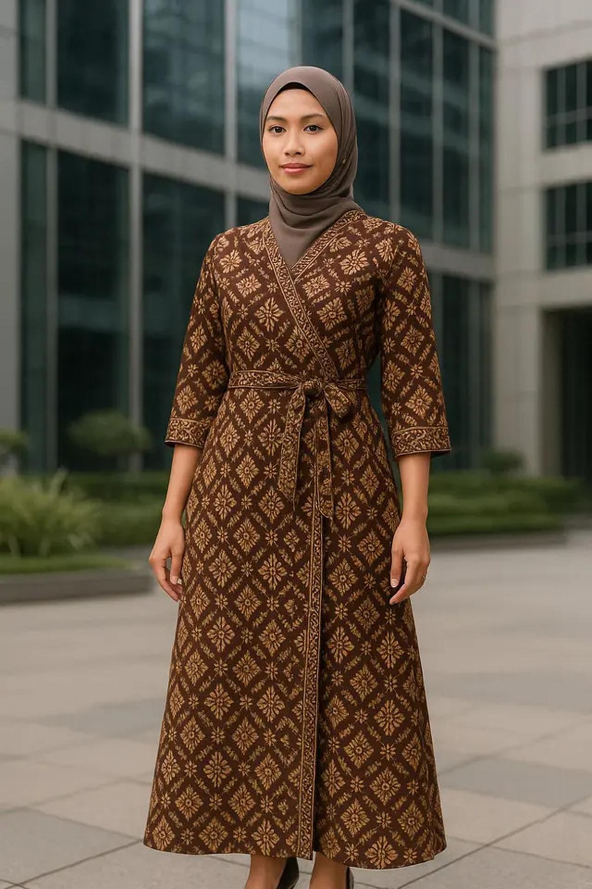 7 Gamis Batik Kantor Modern untuk Tampilan Profesional dan Stylish