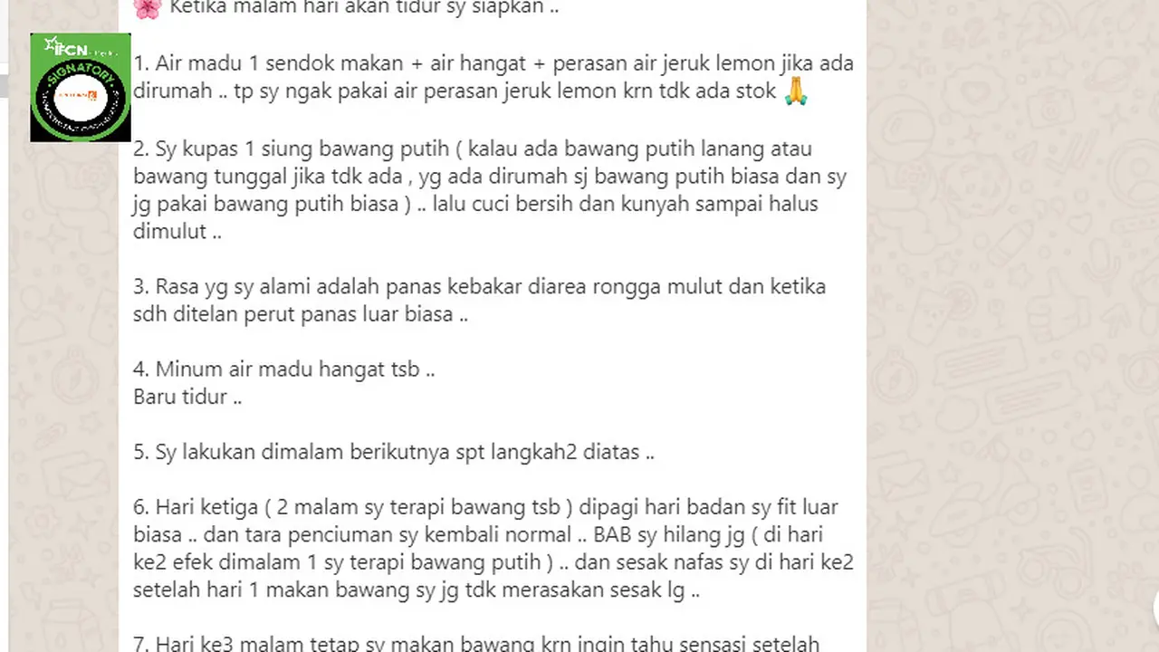 Cek Fakta Liputan6.com menelusuri informasi resep herbal pengobatan Covid-19 mandiri dengan madu, air lemon dan bawang putih