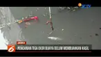 Pencarian tiga ekor buaya di Kali Grogol, Latumenten Raya, Jakarta Barat, belum berhasil. Petugas imbau masyarakat tak melempari buaya agar bisa ditangkap.