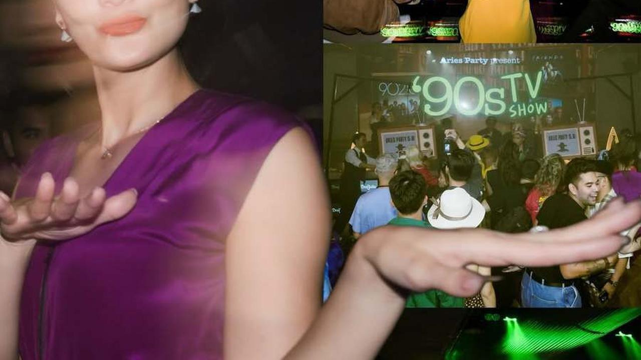 8 Potret Luna Maya Jadi Jinny Oh Jinny di Aries Party Bertema TV Show 90-an