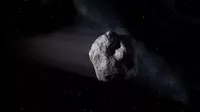 Kami tidak memiliki pandangan yang dekat pada HL1, tetapi ilustrasi NASA ini menunjukkan seperti apa bentuk asteroid di ruang angkasa. (NASA / JPL / Caltech)