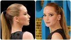Foto kombinasi saat Jennifer Lawrence berpose untuk fotografer setibanya pada pemutaran perdana film 'No Hard Feelings' di London, Inggris, Senin (12/6/2023). (Photo by Scott Garfitt/Invision/AP - Photo by Vianney Le Caer/Invision/AP)