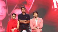 Artis pemeran film series Zona Merah berpose usai konferensi pers Vidio Original Series 2024 bertemakan Rumah Cerita bertabur bintang di Jakarta, Kamis (29/2/2024). (Liputan6.com/Angga Yuniar)
