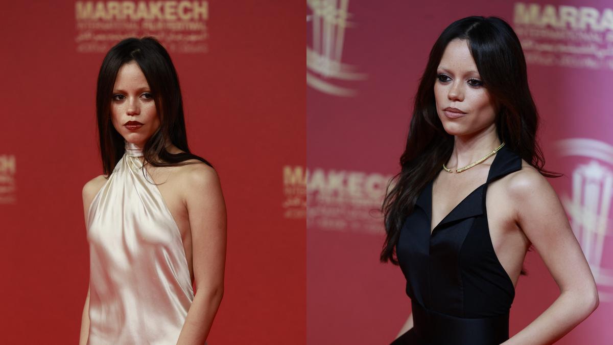 Gaya Jenna Ortega Pamer Punggung di Festival Film Marrakesh 2025, Hitam versus Putih