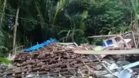 Gempa 7 SR di Lombok meluluhlantakkan rumah penduduk. (Istimewa)