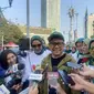 Wakil Ketua DPR RI Muhaimin Iskandar alias Cak Imin saat ditemui awak media di kawasan CFD Jakarta, Minggu (21/7/2024). (Liputan6.com/Radityo Priyasmoro)