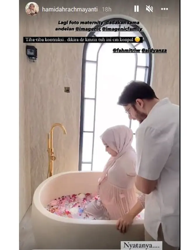 Kontraksi saat Maternity Shoot, Ini 6 Momen Persalinan Anak Kedua Istri Irvan Farhad