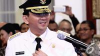 Basuki Tjahaja Purnama atau Ahok menjabat sebagai Gubernur DKI Jakarta sejak 19 November 2014 hingga 2017. (Liputan6.com/Faizal Fanani)