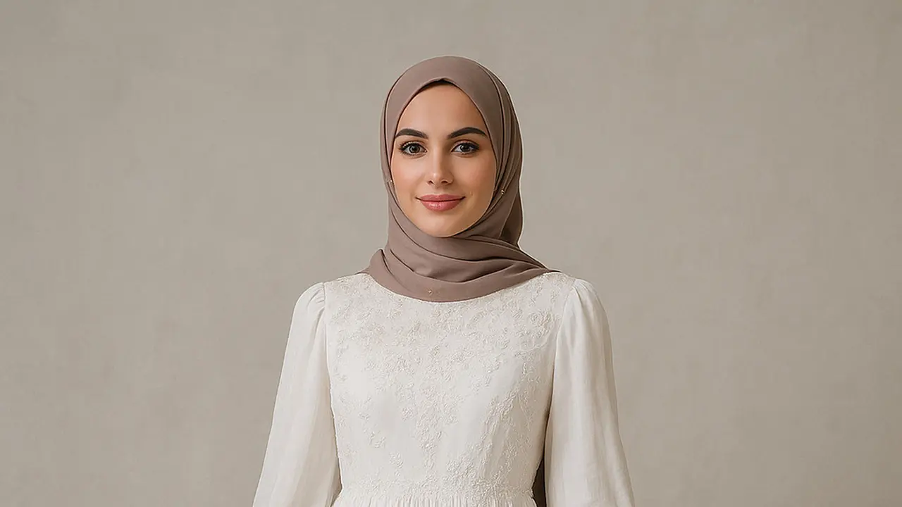 Gamis Warna Putih Terbaru 2025 (Foto: ChatGPT)