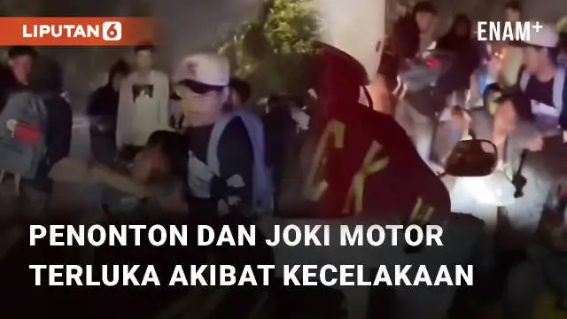 Viral kejadian kecelakaan saat balapan motor diadakan di wilayah Kembangan, Jakarta Barat, Jumat (29/09/2023). Diketahui, beberapa penonton serta joki motor luka-luka cukup parah karena kecelakaan