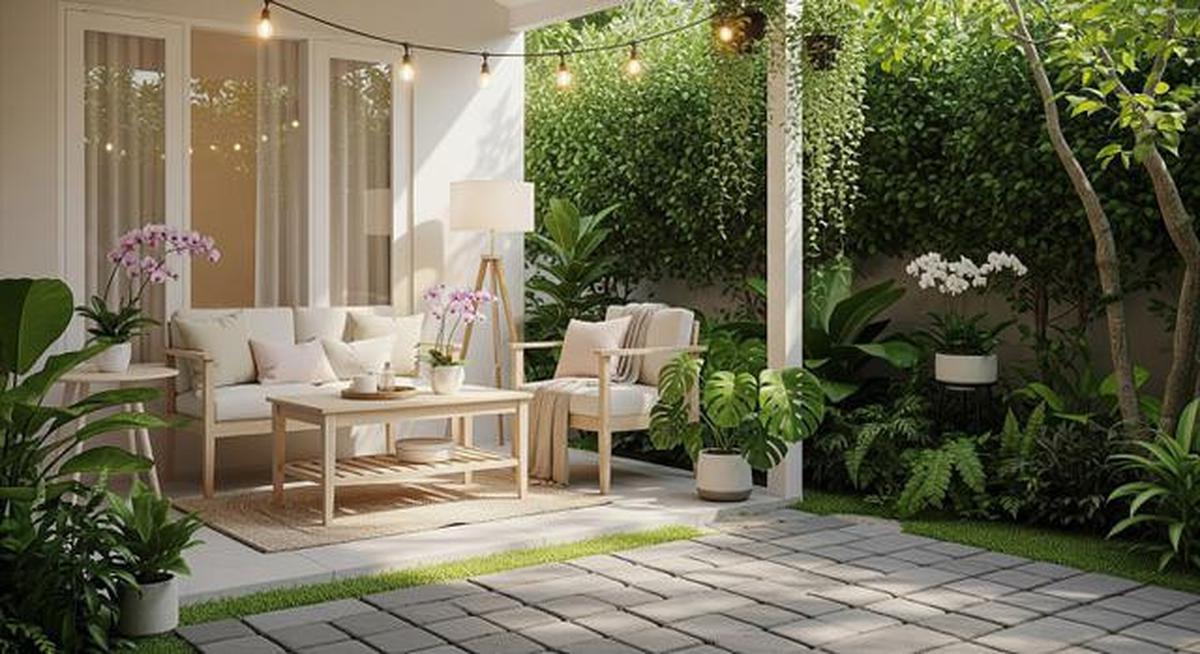 7 Ide Teras Belakang dengan Taman Mini ala Rumah Skandinavia, Nyaman dan Estetik