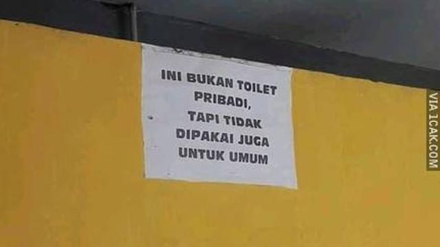 Pengumuman Enggak Penting di Tempat Umum Ini Kocak dan Sukses Bikin Mikir Keras