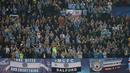 Fans Manchester City merayakan kemenangan atas Sevilla pada laga Liga Champions di Stadion Sanchez Pizjuan, Spanyol, Selasa (3/11/2015). (Action Images via Reuters/Andrew Boyers)