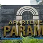 Apartemen Parama yang berada di Cilandak ternyata bermasalah, Jakarta, Selasa (16/8). Apartemen itu telah disegel sejak tanggal 14 Maret 2016 karena tidak memiliki Sertifikat Layak Fungsi (SLF). (Liputan6.com/Gempur M Surya)