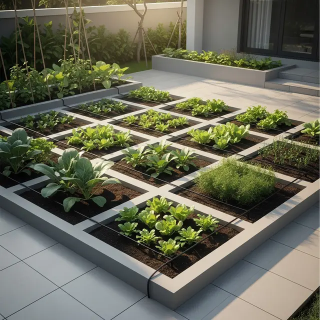 9 Konsep Kebun Rumah Modern Minimalis dengan Sistem Irigasi Tetes Sederhana