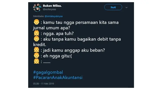 Curhatan Netizen Soal Gaya Pacaran Ala Anak Akutansi