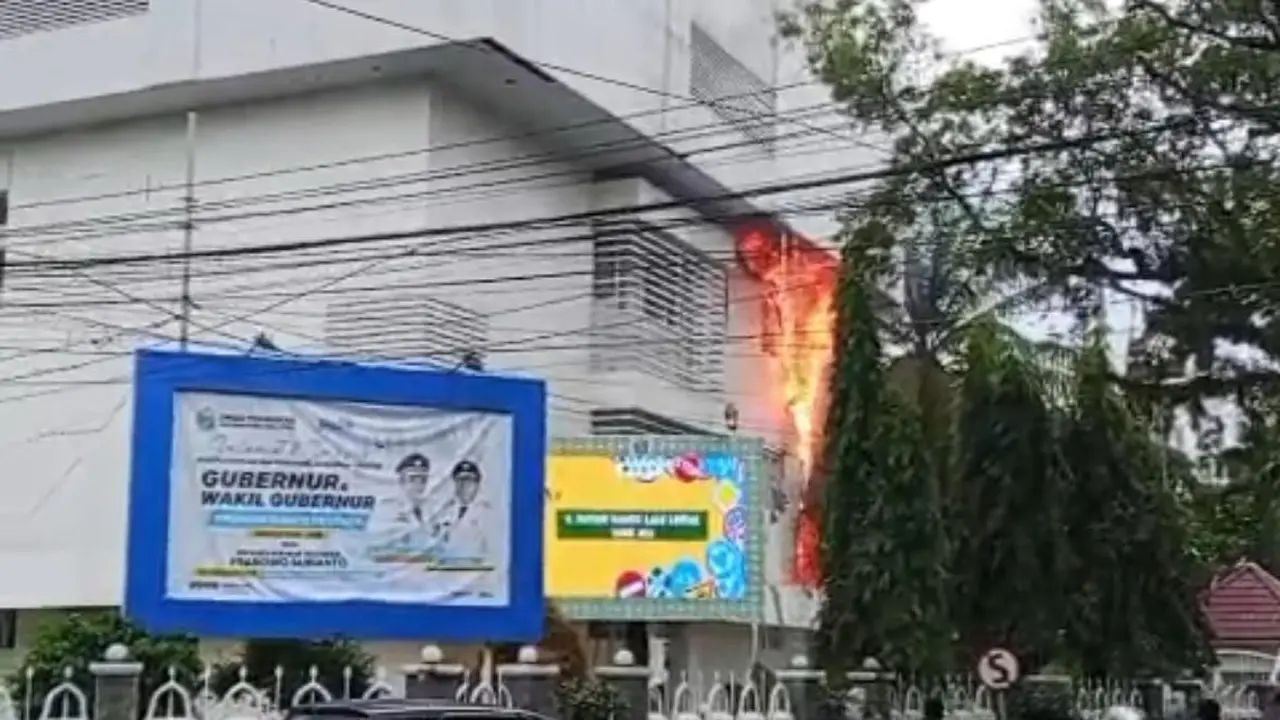 Kebakaran Gedung Dinas Pendidikan Sumut