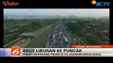 Libur panjang, kemacetan panjang terjadi di ruas tol Jagorawi hingga Gadog.