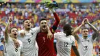 Timnas Perancis sukses melaju ke babak delapan besar Piala Dunia 2014 setelah menumbangkan Nigeria 2-0 di Stadion Nasional Brasilia, (30/6/2014). (REUTERS/Siphiwe Sibeko)