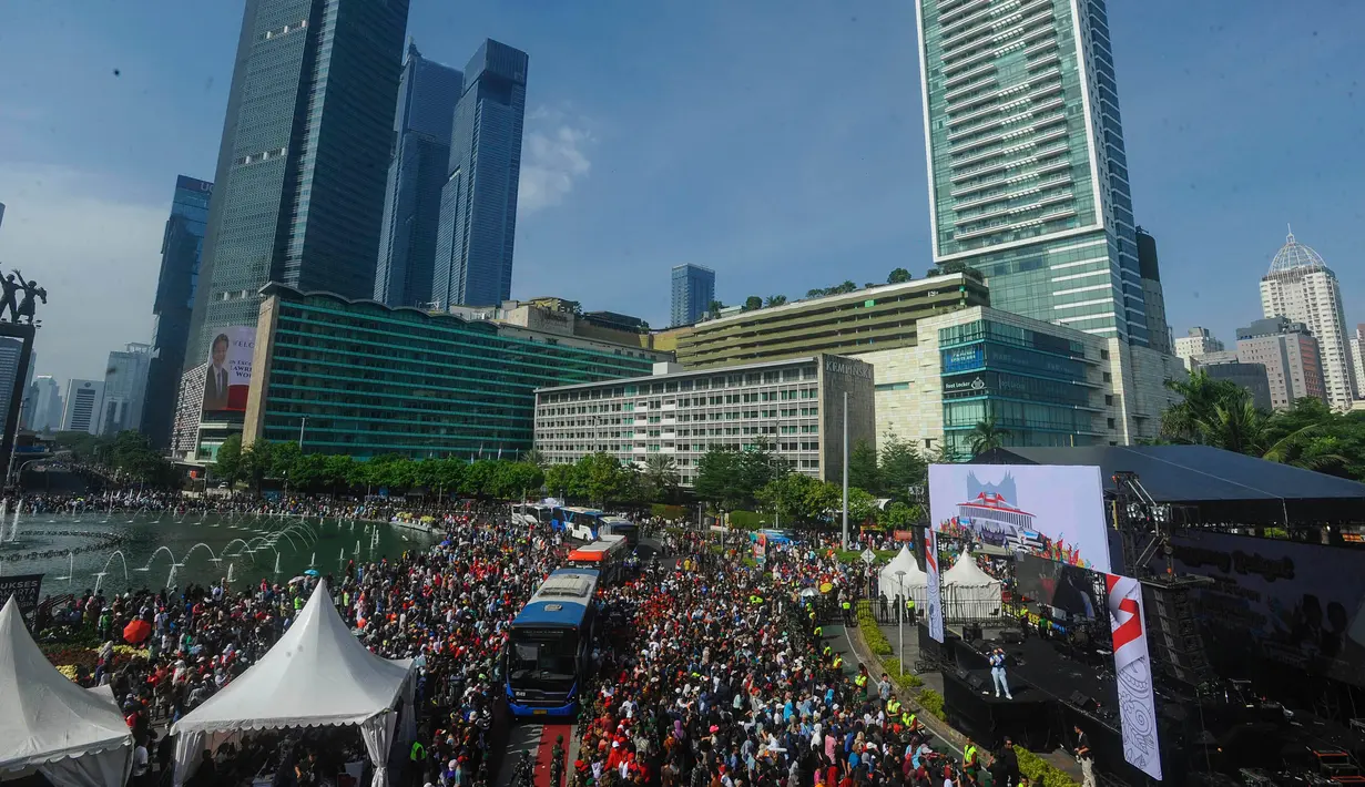 Sejumlah musisi dan penyanyi terkenal akan memeriahkan panggung pesta rakyat. (merdeka.com/Arie Basuki)