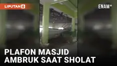 Innalillahi, Plafon Masjid Ambruk saat Sholat Jamaah