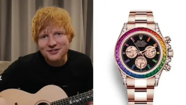 Ed Sheeran adalah seorang kolektor jam tangan, salah satunya ia pernah terlihat memakai Rolex Daytona Rainbow